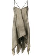 Uma Wang Tie Dye Asymmetric Slip Top - Grey