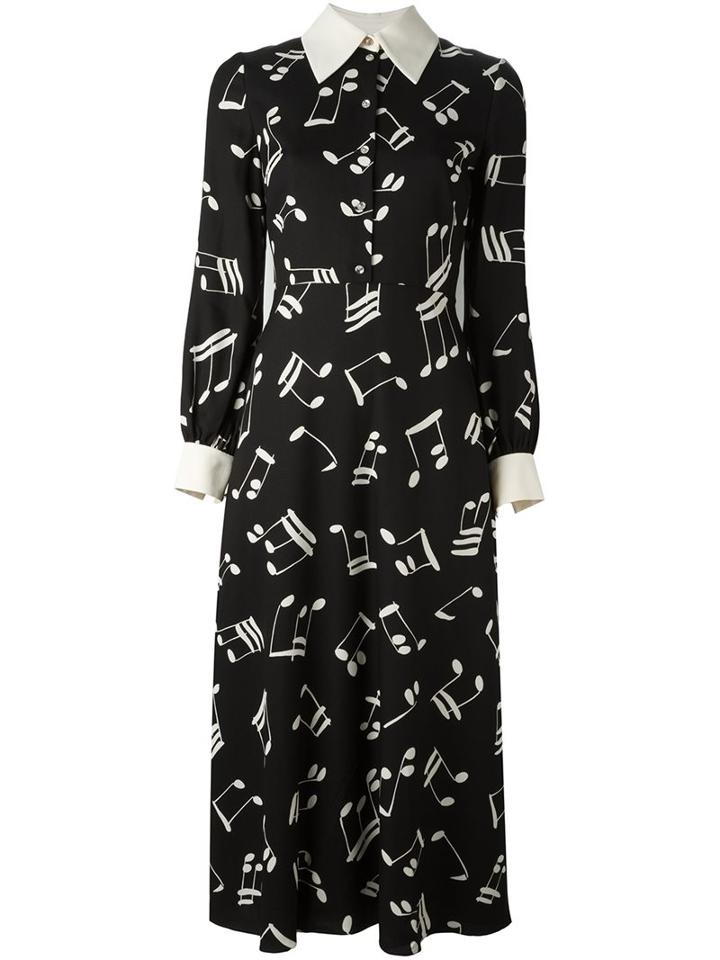 Saint Laurent 70's Printed Midi Dress