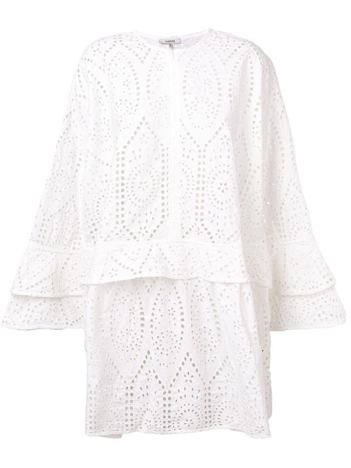 Ganni Falcon Mini Dress - White