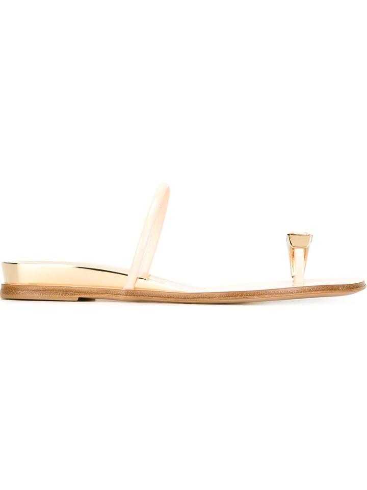 Casadei Crystal Embellished Sandals, Women's, Size: 37.5, Pink/purple, Patent Leather/leather/crystal