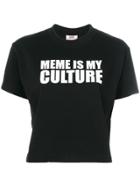 Gcds Meme Print T-shirt - Black