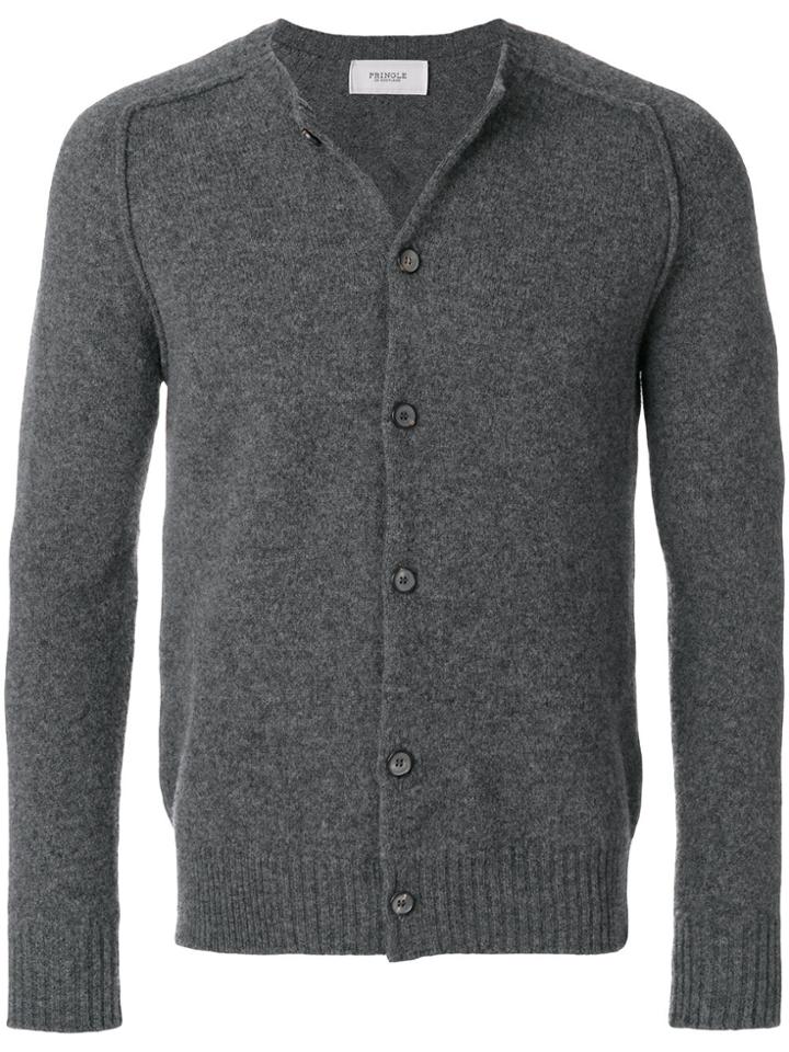 Pringle Of Scotland Saddle Shoulder Cardigan - Grey