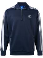 Adidas Originals - Henley Sweatshirt - Men - Cotton/polyester - S, Blue, Cotton/polyester