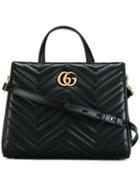 Gucci Gg Marmont Tote, Women's, Black, Leather