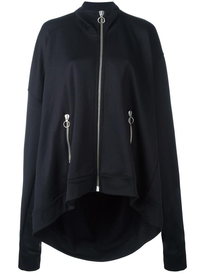 Marques'almeida Zip Up Oversized Jacket, Women's, Size: Small, Black, Cotton/polyamide