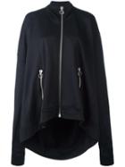 Marques'almeida Zip Up Oversized Jacket, Women's, Size: Small, Black, Cotton/polyamide