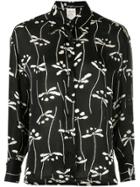 Chanel Vintage Dragonfly Print Shirt - Black