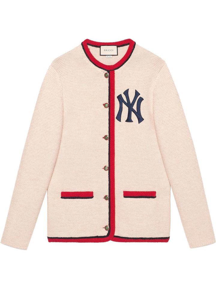 Gucci Cardigan With New York Yankees &trade; Patch - Nude & Neutrals