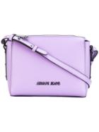 Armani Jeans - Boxy Logo Shoulder Bag - Women - Polyurethane - One Size, Pink/purple, Polyurethane