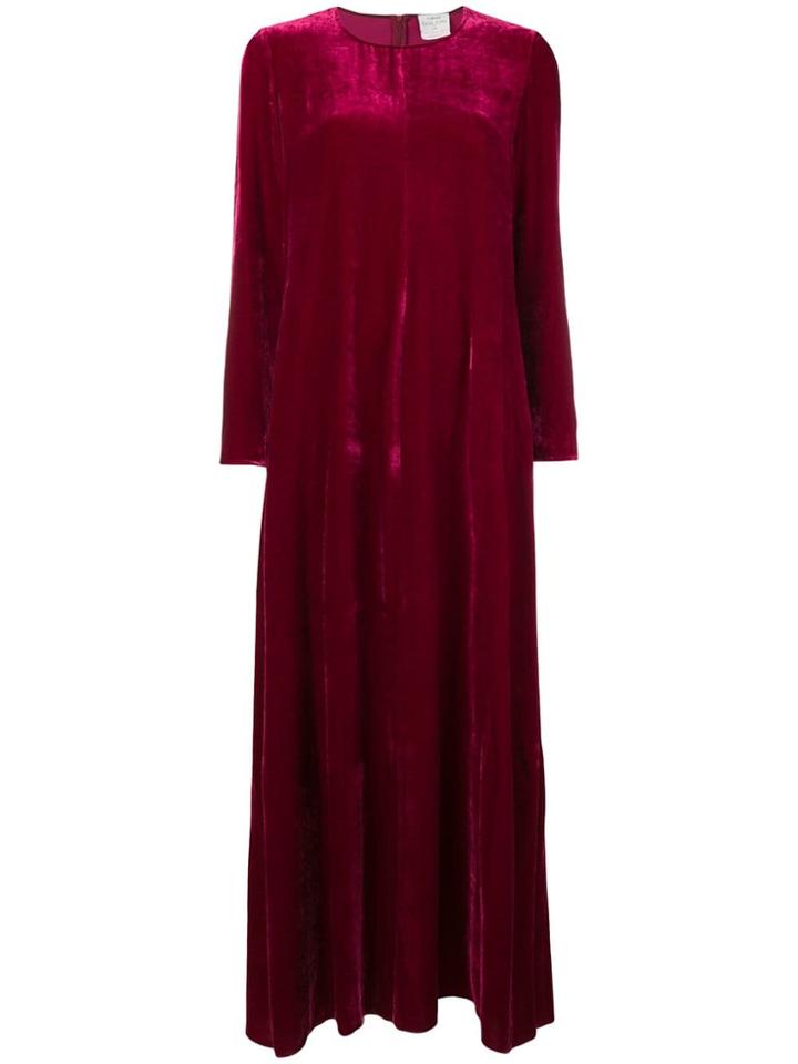 Forte Forte Long-sleeve Long Dress - Pink & Purple