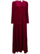 Forte Forte Long-sleeve Long Dress - Pink & Purple