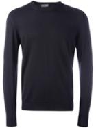 Drumohr Crew Neck Long Sleeve Sweater, Men's, Size: 52, Grey, Merino