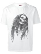 Palm Angels Skull Print T-shirt, Men's, Size: Medium, White, Cotton