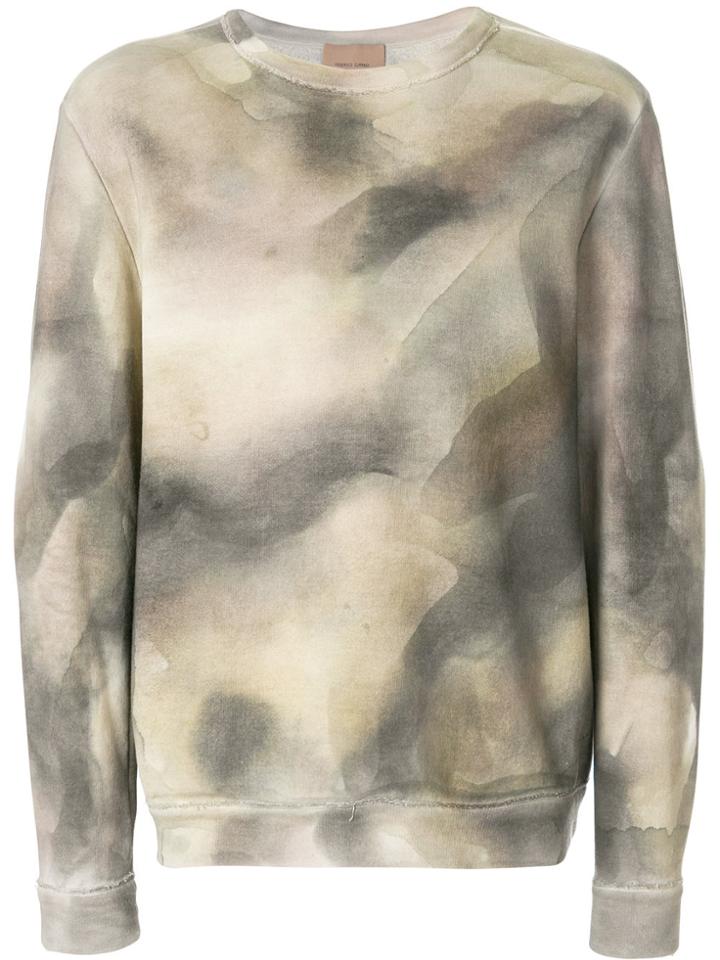 Federico Curradi Watercolour Print Crewneck Sweater - Nude & Neutrals