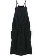 Album Di Famiglia Drawstring Waist Dress - Black