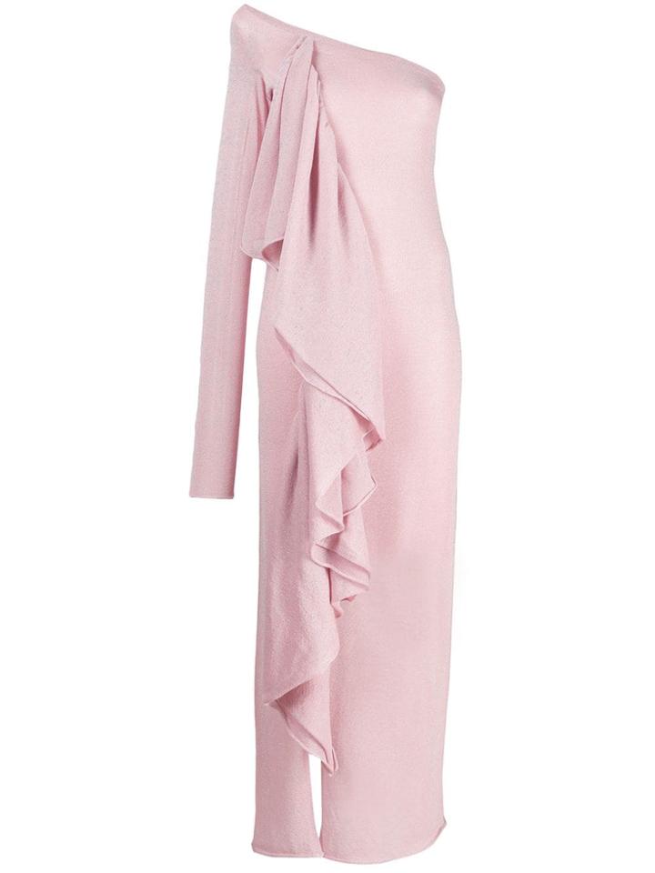 Circus Hotel Asymmetric Draped Dress - Pink