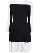 Carolina Herrera Colour Block Pleated Dress