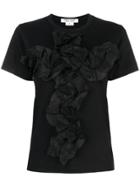 Comme Des Garçons Comme Des Garçons Folded Lace Front T-shirt - Black