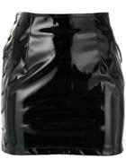 Danielle Guizio Devolier Patent Short Skirt - Black