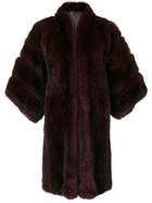 Christian Dior Vintage Pine Marten Fur Coat - Red