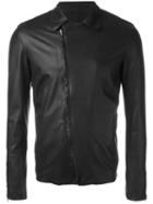 Salvatore Santoro Biker Leather Jacket, Men's, Size: 52, Black, Cotton/sheep Skin/shearling