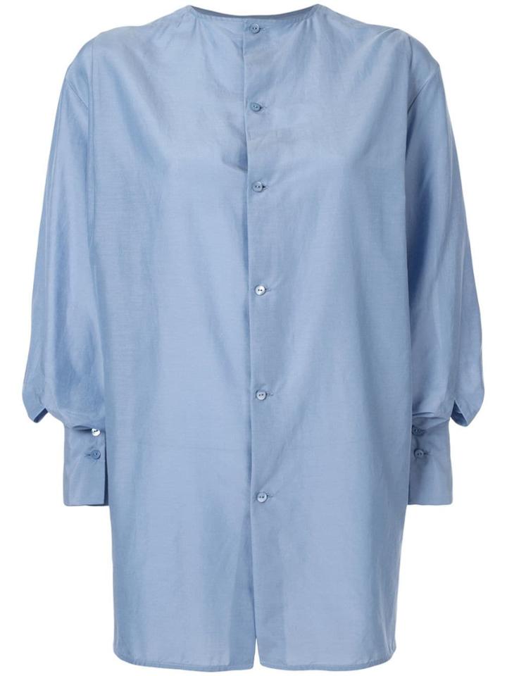 Ballsey Oversized Draped Blouse - Blue