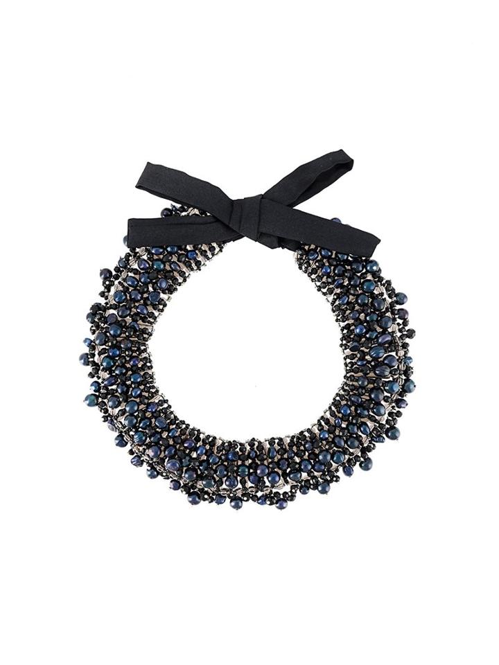 Night Market Round Necklace, Women's, Blue