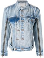 Zip Sleeve Denim Jacket - Women - Cotton - 4, Blue, Cotton, 3.1 Phillip Lim