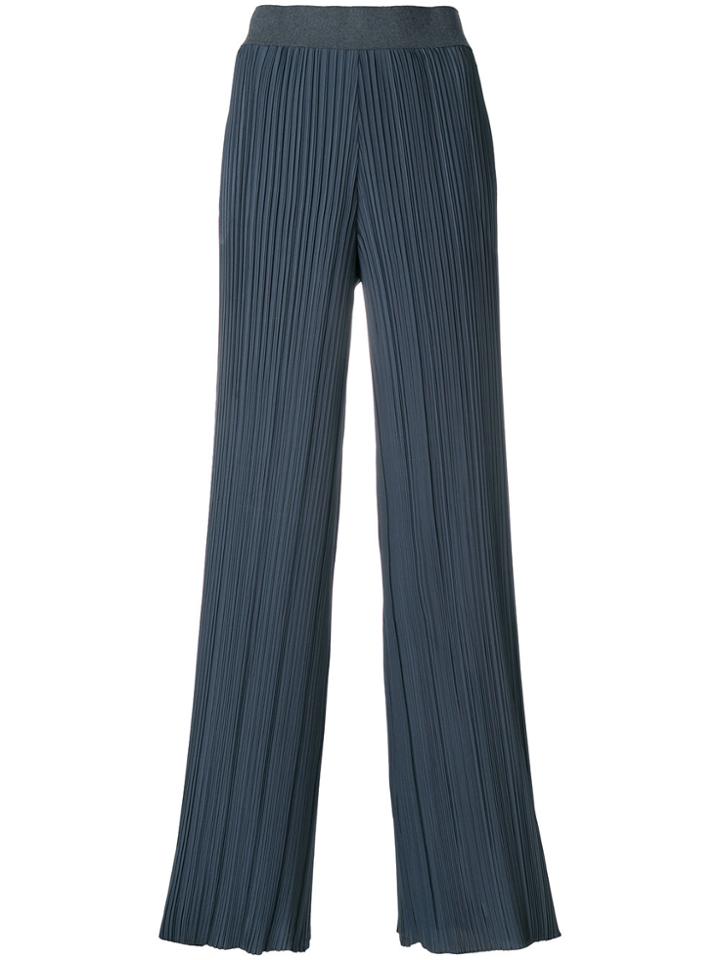 Fabiana Filippi Pleated Palazzo Trousers - Blue