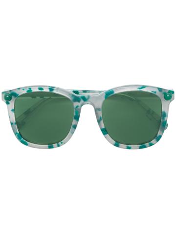 Christopher Kane Eyewear Square Frame Speckled Sunglasses - Green