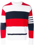 Thom Browne Engineered Rugby Stripe Drop-shoulder Crewneck Jersey