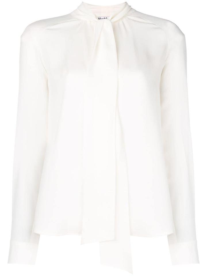 Max Mara Bow Tie Blouse - White