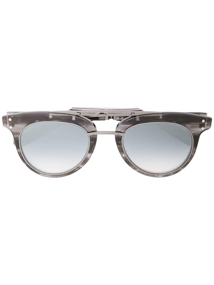 Garrett Leight Marbled Effect Sunglasses - Black