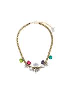 Radà Gemstone And Faux Pearl Embellished Necklace - Metallic