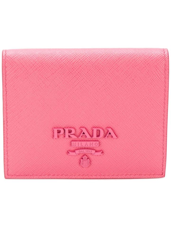 Prada Classic Logo Wallet - Pink