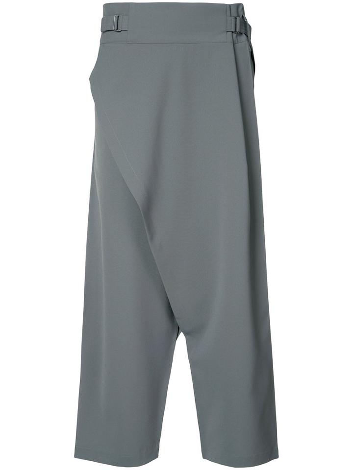 Drop-crotch Cropped Trousers - Women - Polyester - 3, Grey, Polyester, 132 5. Issey Miyake