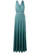 Missoni Sleeveless Lurex Evening Dress, Women's, Size: 40, Blue, Silk/polyester/spandex/elastane/viscose