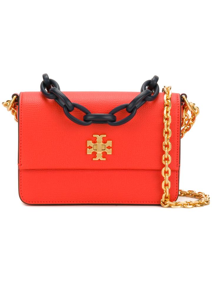 Tory Burch Foldover Logo Crossbody Bag - Red