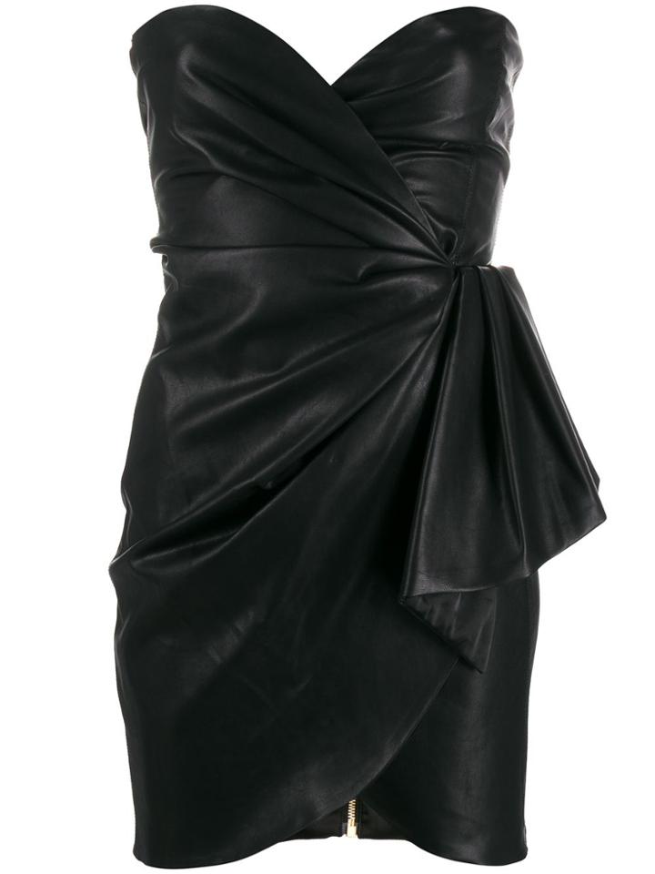 Nineminutes Phoenix Faux-leather Mini Dress - Black