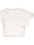George Keburia Gk Hn Ss Asym Crp Top - White