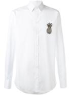 Dolce & Gabbana - Pineapple Detail Shirt - Men - Silk/cotton/polyester/glass - 40, White, Silk/cotton/polyester/glass