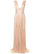 Maria Lucia Hohan Pleated Design Gown - Pink & Purple