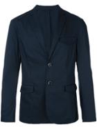 Two Button Blazer - Men - Cotton/polyester/spandex/elastane - L, Blue, Cotton/polyester/spandex/elastane, Emporio Armani