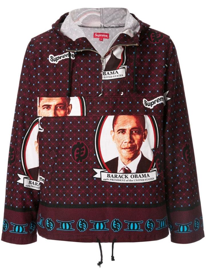 Supreme Obama-print Hooded Jacket - Multicolour