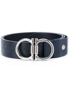 Salvatore Ferragamo - Double Gancio Buckle Belt - Men - Leather - 105, Blue, Leather