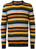 Roberto Collina - Striped Crew Neck Jumper - Men - Cashmere - 50, Black, Cashmere