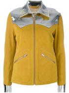Mm6 Maison Margiela - Zipped Jacket - Women - Calf Leather/polyester/polyurethane/viscose - 42, Yellow/orange, Calf Leather/polyester/polyurethane/viscose