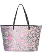 Etro Floral Paisley Print Shoulder Bag, Women's, Pink/purple