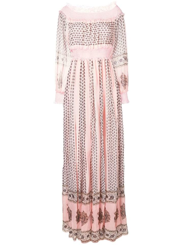 Giambattista Valli Printed Bardot Maxi Dress - Pink
