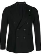 Manuel Ritz Double Breasted Blazer - Black